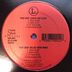 b 12インチ L. Check The Flow / Relax Your Mind LP レコード 5点以上落札で送料無料