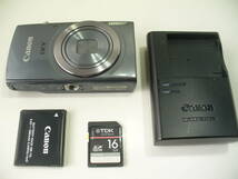 1円～★Canon/キャノン IXY 160 PC2196　充電器、バッテリー、メモリーカード_画像1
