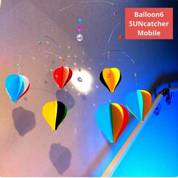 【 サンキャッチャー モビール 気球 balloon 6】 フレンステッド ではありません。J.L.Vです。