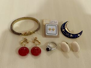 アクセサリー ★☆ イヤリング 指輪 ブローチ バングル ブレスレット グッチ？ 24金メッキ オールドグッチ？ 24KT GOLD PLATED ITALY