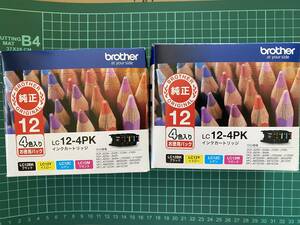 brother 純正　プリンターインクカートリッジ　4色入り　LC12-4PK　未使用×2パック