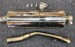 中古 XTZ125用 武川パワーサイレントオーバルマフラー政府認証品 04-02-0242 TAKEGAWA　A009