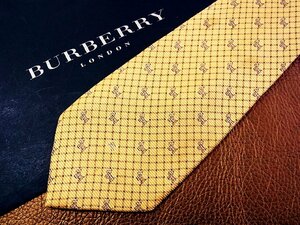 ★並品★4R00318【BURBERRY】バーバリー「犬 テリア 動物 格子 柄」ネクタイ