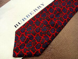 ★並品★4R00225【BURBERRY】バーバリー「ペイズリー 柄」ネクタイ