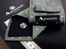 ★並品★4R01482【Aquascutum】アクアスキュータム「犬 いぬ 動物 ドット 柄」ネクタイ_画像2