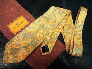 ★並品★4R01608【ETRO】エトロ「ペイズリー 花 植物 柄」ネクタイ