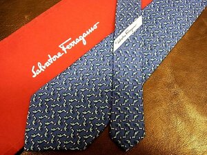 ★並品★4R01288【Ferragamo】フェラガモ「竜 ドラゴン 柄」ネクタイ