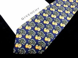 ♪今週の特売980円～♪2617♪良品【GIVENCHY】ジバンシィ【オレンジ フルーツ 果物 柄】ネクタイ♪