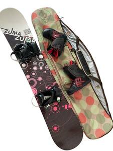 バスツアー可能 ZUMA WAVE9 158cm M3ブーツ ビンディング付き BURTONツアーバッグ付き スノーボード 4点セット ブーツ27cm