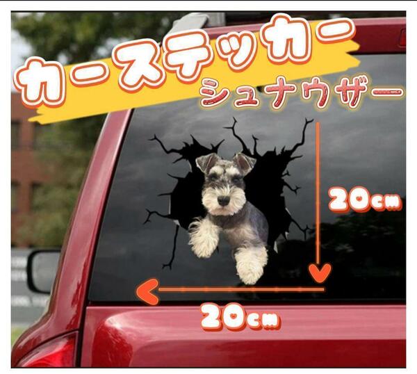 3D シール ステッカー カーステッカー シュナウザー 犬 ワンちゃん ウォールステッカー インテリア カー用品 車外 アクセサリー 新品