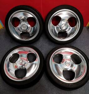 ★GSQUARE trentinoタイヤ ホイール 18x7.5J 5穴マルチ 100/114.3 +25 タイヤ225／40r18