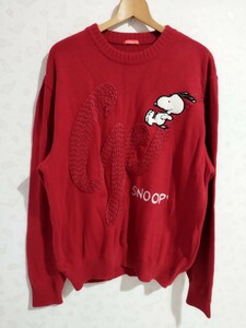 GREENCLUB　グリーンクラブ　SNOOPY　スヌーピー　ニットセーター　ニット　セーター　長袖　トップス　