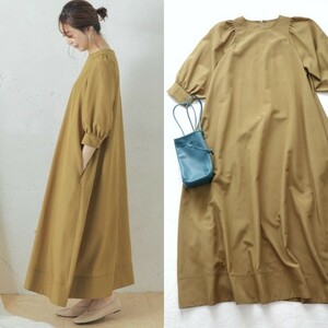 【即決】美品*1.5万 アーバンリサーチ ロッソ｜ふんわり袖♪７部袖 ロングワンピース （URBAN RESEARCH ROSSO ）