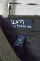 【 90s polo ralph lauren 】 ウールメルトン ツータック スラックス / size 35 × 30 / 90年代 パンツ ミリタリー ポロラルフローレン_画像4