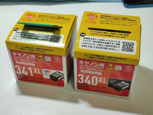 【全国一律送料350円】【未使用品】エコリカ BC-340XL互換(ブラック ) BC-341互換(3色カラー) キャノン用インクセット