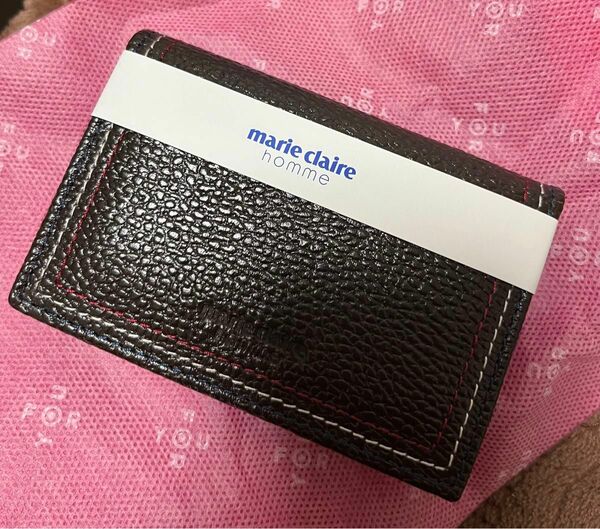 marie claire マリ・クレール　home メンズ　山羊革　本革　名刺ケース　新品