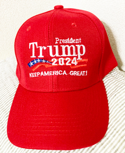 トランプ 帽子　2024　【KEEP AMERICA GREAT】　キャップ　大統領　ベースボールキャップ