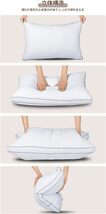 枕まくら 日本製 高級ホテル仕様 高反発枕 横向き対応 丸洗い可能 立体構造43x63cm_画像3