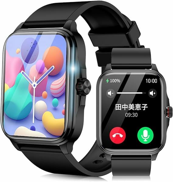 スマートウォッチ 1.91インチ大画面 通話機能付き Bluetooth5.2 Smart Watch 軍用規格