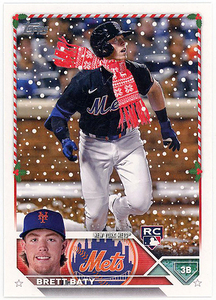 METS三塁▲BRETT BATY/2023 TOPPS HOLIDAYヴァリエーションフォト版SP RC!