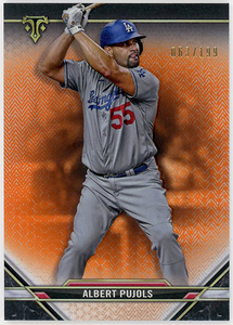 DODGERS△ALBERT PUJOLS/2021 TOPPS TRIPLE THREADS #199 AMBER版!