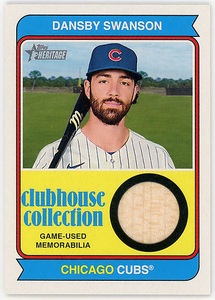 CUBS遊撃▲DANSBY SWANSON/2023 TOPPS HERITAGE HIGH NUMBER CLUBHOUSE COLLECTIONバット!