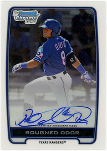 獲得!▲巨人2024新来日外国人ルーグネッド・オドーアROUGNED ODOR/2012年MLB直書サイン1st PROS!