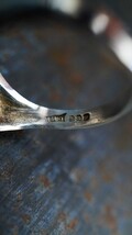 イギリス製 シルバー ソルジャー シグネットリング シルバー925 ヘマタイト 指輪 ヴィンテージ ビンテージ 英国製 ピンキー 約13号_画像6