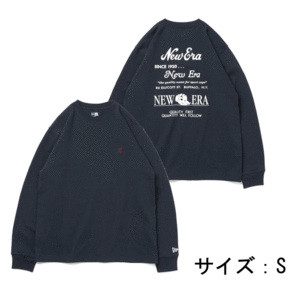 【定価 5,720円】ニューエラ ゴルフ 長袖 Tシャツ (13755436 ネイビー) Archive Logo ネイビー コットン 新品値札付き【NEW ERA正規品】