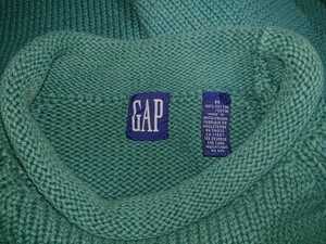 英国製 90s old GAP ロールネック コットンニット M セーター j.crew L.L.Bean