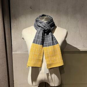 JENNIFER KENT Knit scarf 新品 未使用 Made in Scotland ジェニファーケント マフラー メリノウール ユニセックス 箱付 リバーシブル