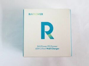 AA 3-7 美品 RAVPOWER PD 充電器 65W 2-Port RP-PC133 ブラック 急速充電器 USB コンパクト 通電確認済