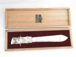 AA 7-13.. two thousand six 100 year memory company . juridical person Japan work . person association paper-knife L=17.5cm Kobayashi medal factory . boxed Vintage 