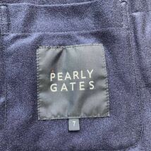 【極美品3Lサイズ】PEARY GATES パーリーゲイツ ナイロン 中綿 2wayジャケット 袖取り外し可能 裏地パープル ゴルフ 胸＆袖ロゴ サイズ7 _画像8
