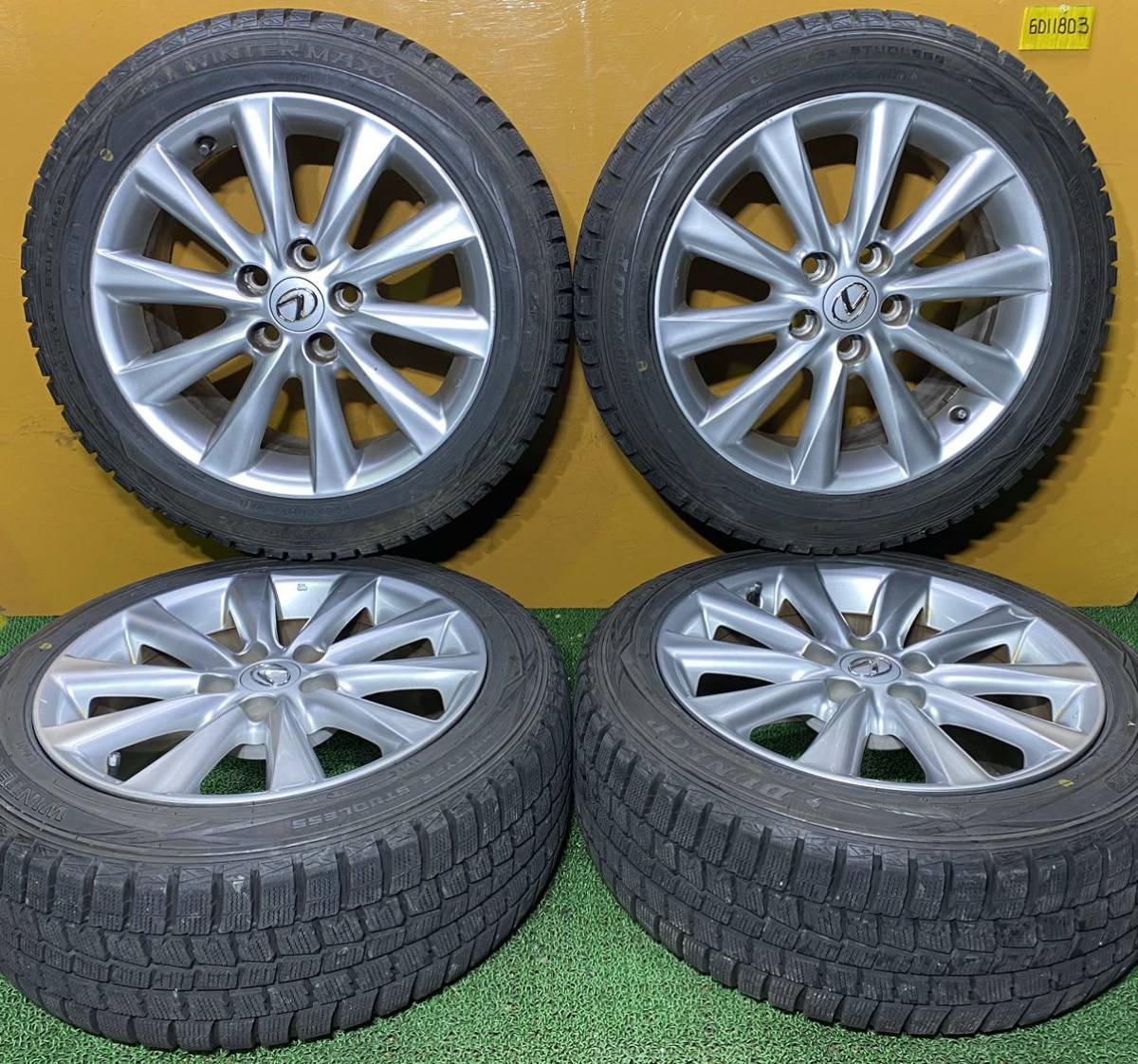 * зимний глубокий паз 225/50R17 94Q DUNLOP WINTER MAXX * Lexus оригинальный [17×8.0J +45 PCD:114.3×5H диаметр втулки :60mm]*4 шт. комплект 