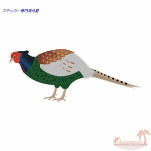 鳥のステッカー　デフォルメtype2　 キジ