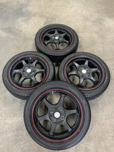 【タイヤ＆ホイールセット】15インチ 5ZIGEN PRO RACER ★ 165/50R15 SEIBERLING SL201【S15-35】