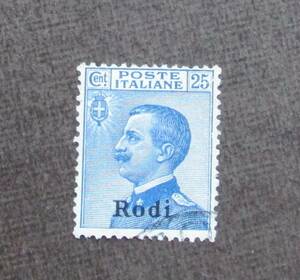 ITALY-RHODES　　SCカタログ＃7　　25c　　使用済　　中古品