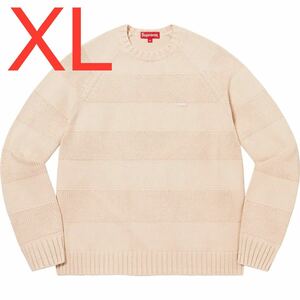 Supreme Small Box Logo Stripe Sweater Stone シュプリーム スモール ボックスロゴ ストライプ セーター ストーン XL