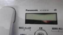 ■Panasonic　VE-GZ30-W　電話機　白　親機のみ　迷惑電話対策機能　AC欠品_画像2