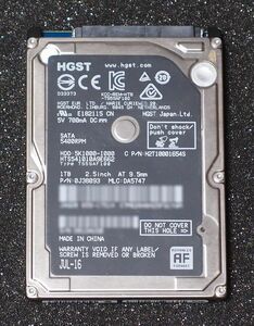 APPLE HDD HTS541010A9E662 HGST 5K1000-1000 TS5SAF100 1TB Mac純正品