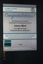 Larry Bird 2007-08 Topps Trademarks Moves Ink Orange!! #02/25_画像2