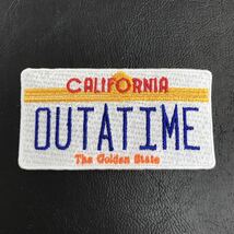 BTTF バックトゥザフューチャー BACK TO THE FUTURE デロリアン ナンバープレート アイロンワッペン sonntagpatches - 定形郵便送料無料_画像2