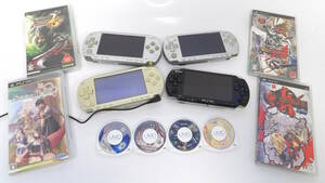 【よろづ屋】SONY PSP ソニー PSP1000 PSP2000 PSP3000 + ゲームソフトおまけ プレイステーションポータブル まとめ売り バッテリーなし