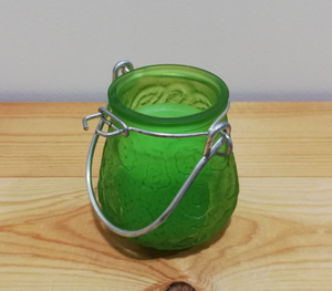 [ unused ] lantern type candle green Apple 5 piece Set... relaxation new goods 