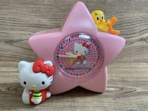 Hello Kittyとトゥイーティーコラボ置時計