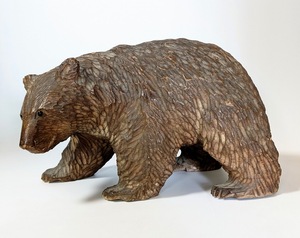 3　熊　木彫り　ガラス目　置物　くま　クマ　北海道　アイヌ
