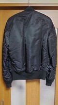 新品!! ALPHA INDUSTRIES アルファ インダストリーズ MA-1 M 黒 ブラック JAPAN SPEC_画像2