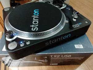 stanton T.92 USB EPLPアナログレコードプレーヤー ターンテーブル カートリッジ付 動作品 スタントン DJ