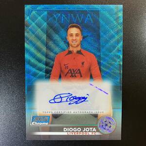 2022-23 Topps Stadium Club Chrome UEFA Diogo Jota Refractor Auto Liverpool 直筆サインカード ディオゴ・ジョッタ /75